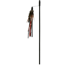 Trixie Playing Rod With Leather Straps And Feathers Toy For Cats Assorted