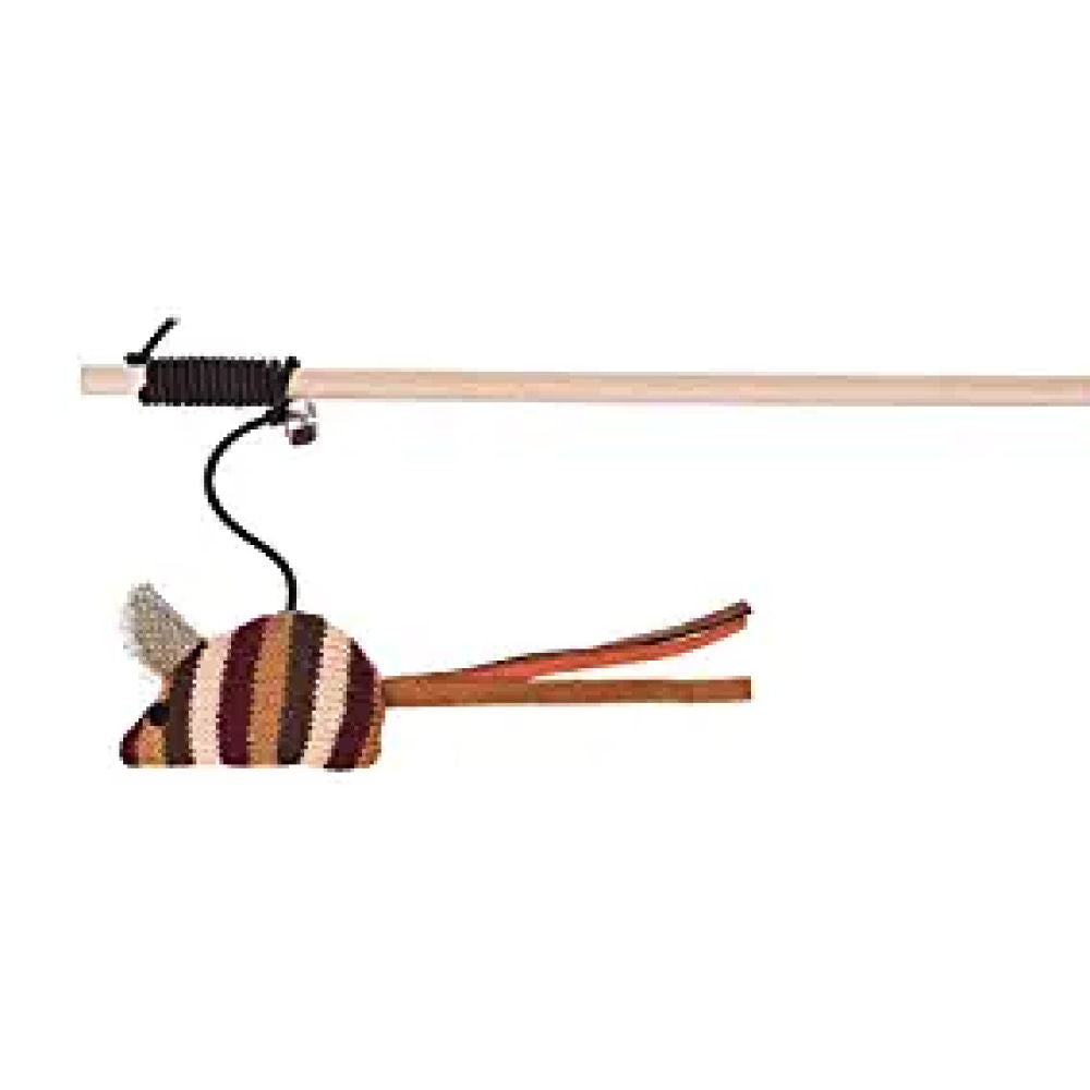 Trixie Playing Rod with Plush Mouse Toy for Cats — back view