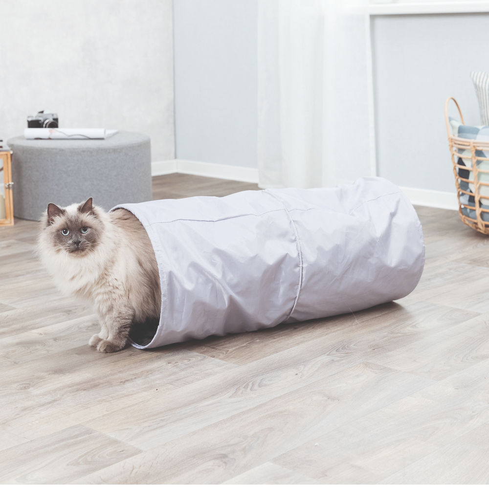 Trixie Playing Tunnel Toy For Cats Grey