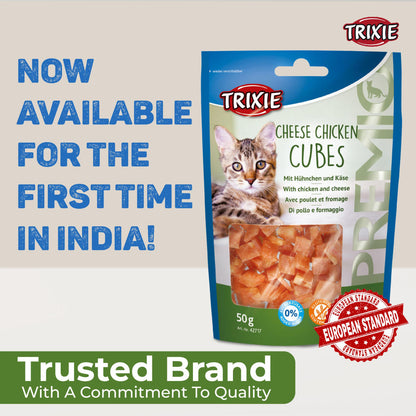 Trixie Premio Cheese Chicken Cubes Cat Treats — back view