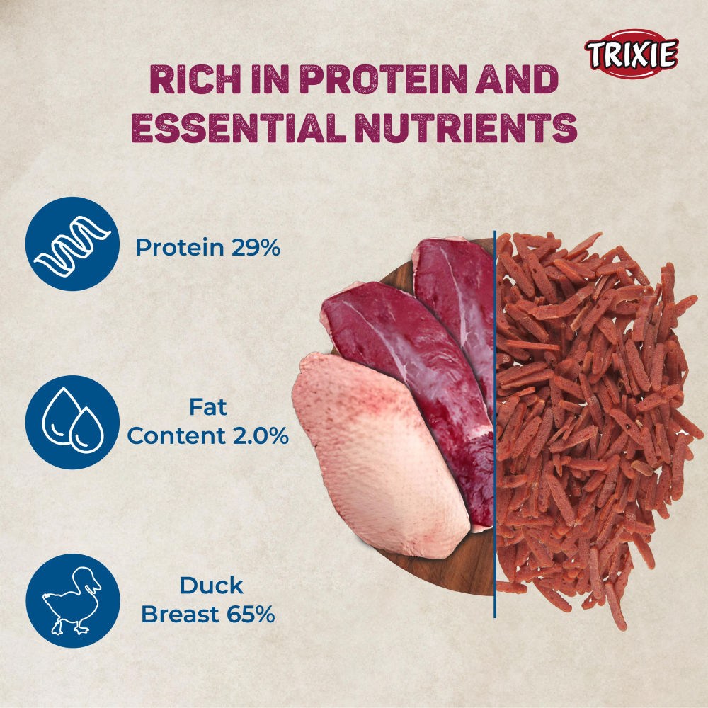 Trixie Premio Duck Filet Bites Cat Treats — side view