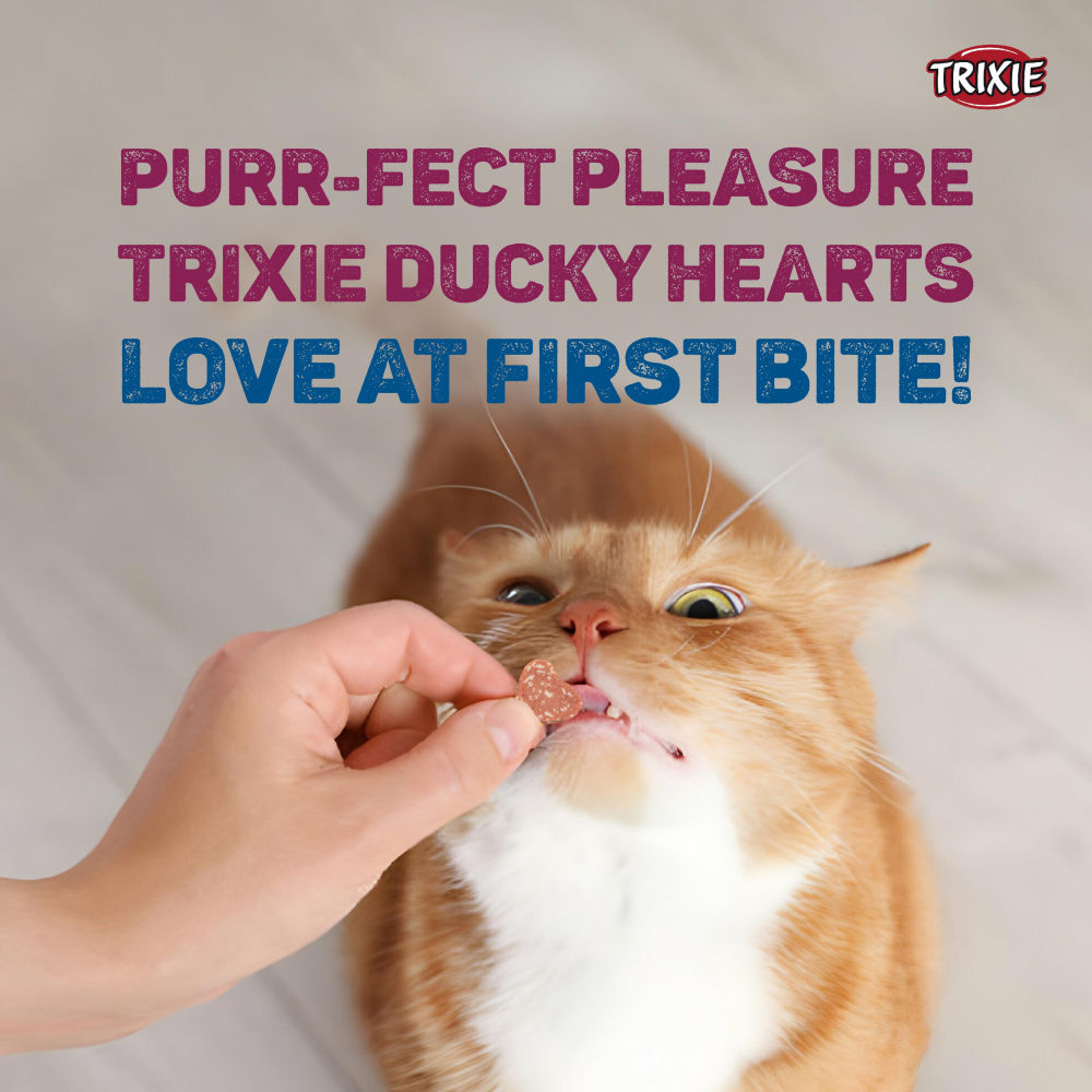 Trixie Premio Ducky Hearts Cat Treats — back view