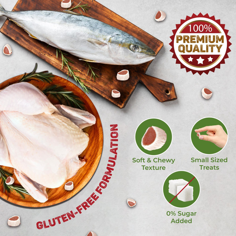 Trixie Premio Fish and Chicken Rolls Cat Treats — in use