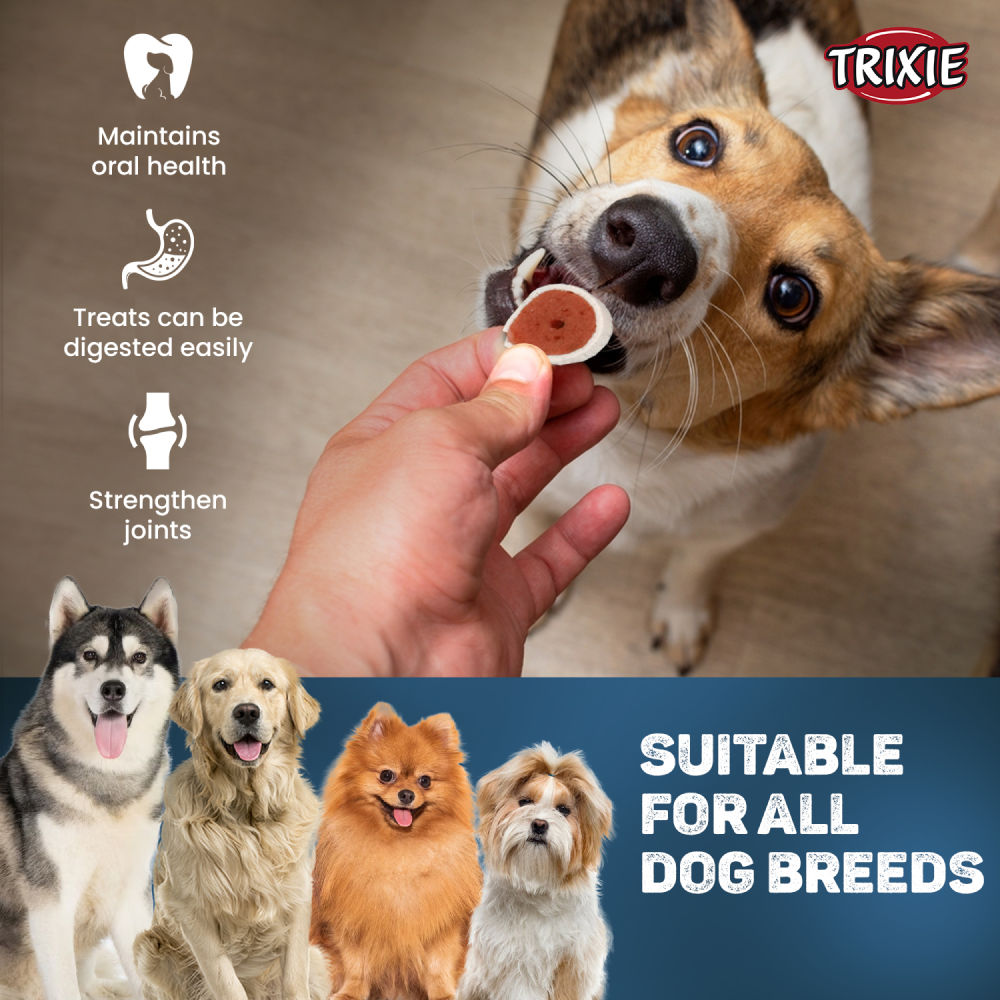 Trixie Premio Fish and Chicken Rolls Dog Treats — detail shot
