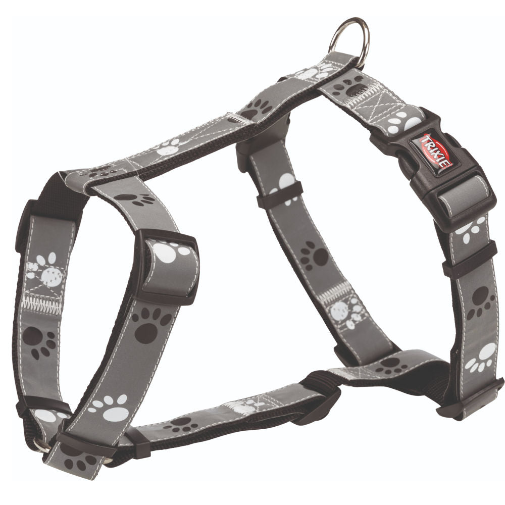 Trixie Silver Reflect H Harness for Dogs — back view