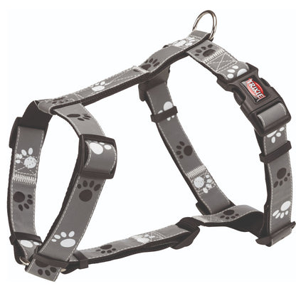 Trixie Silver Reflect H Harness for Dogs — back view
