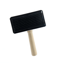Trixie Slicker Brush With Brush Cleaner For Dogs And Cats Black - Image 2