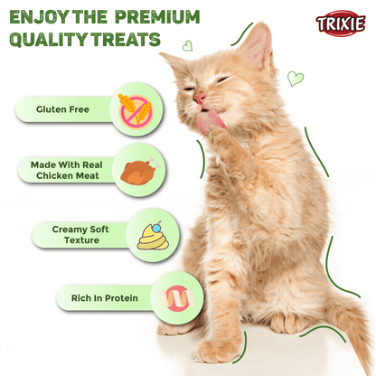 Trixie Snack with Chicken Creamy Cat Treat — side view