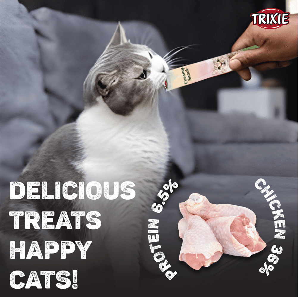 Trixie Snack with Chicken Creamy Cat Treat — back view