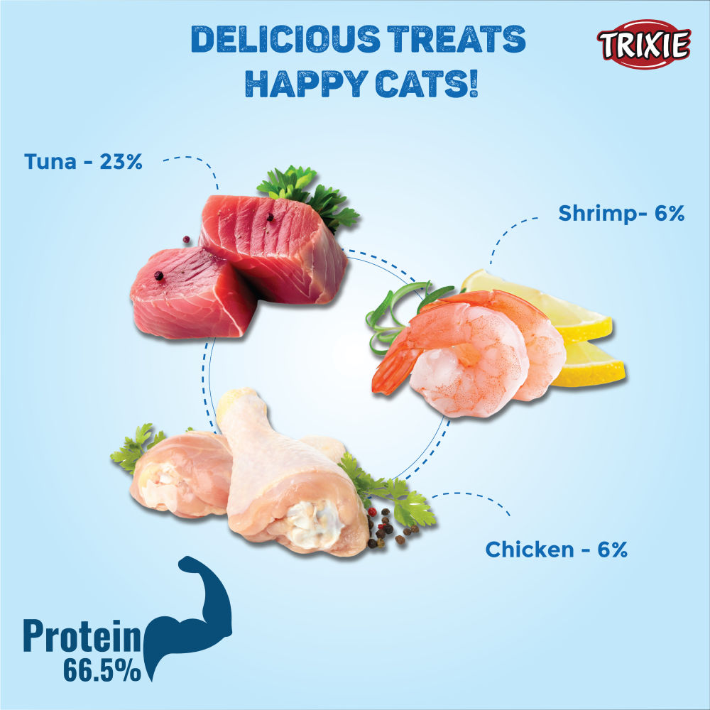 Trixie Snack with Shrimp Creamy Cat Treat — in use