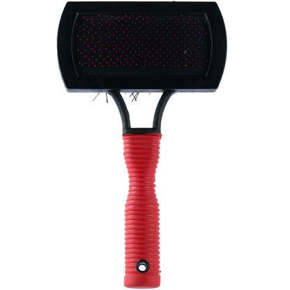 Trixie Soft Brush Double Plastic/Nylon and Metal Bristles for Dogs and Cats — in use