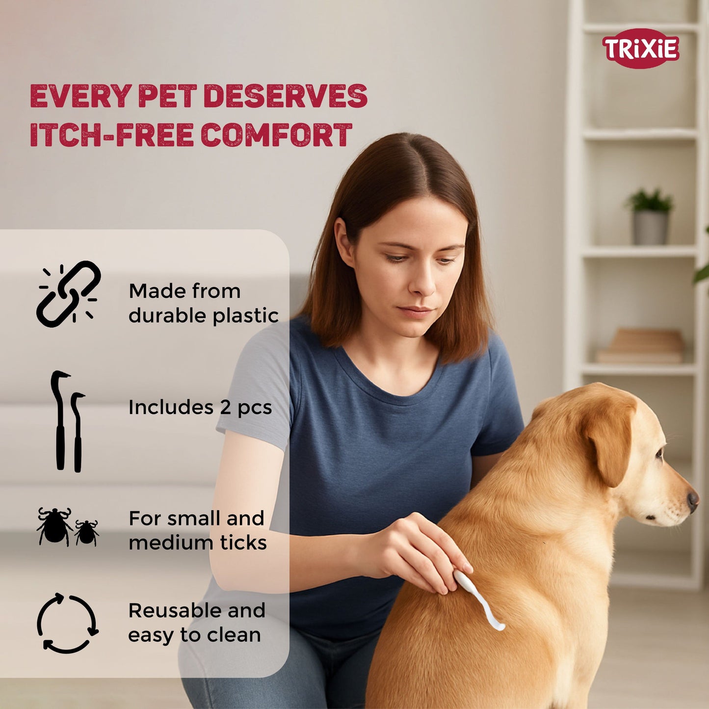 Trixie Tick Remover For Cats And Dogs White - Image 3