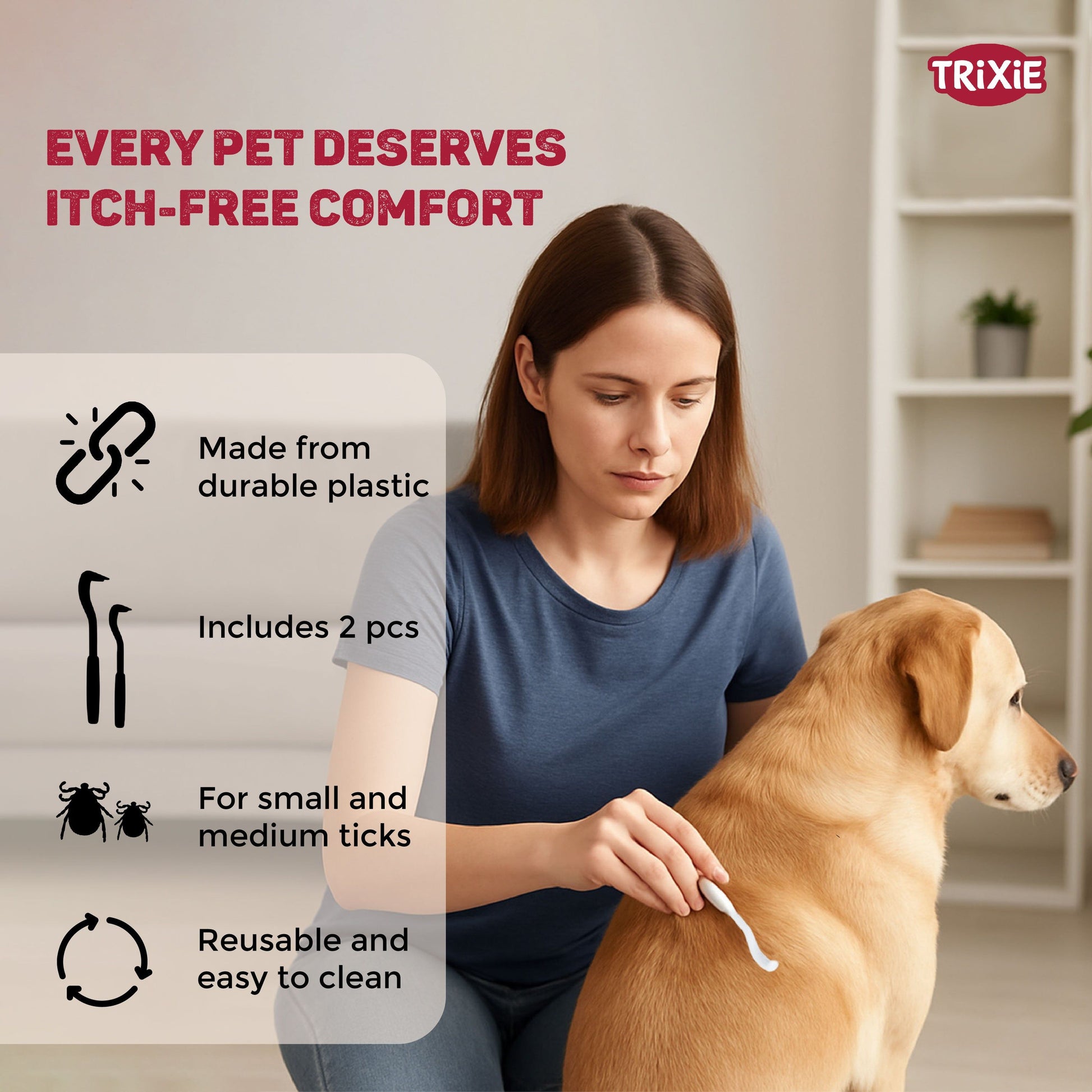 Trixie Tick Remover For Cats And Dogs White - Image 3