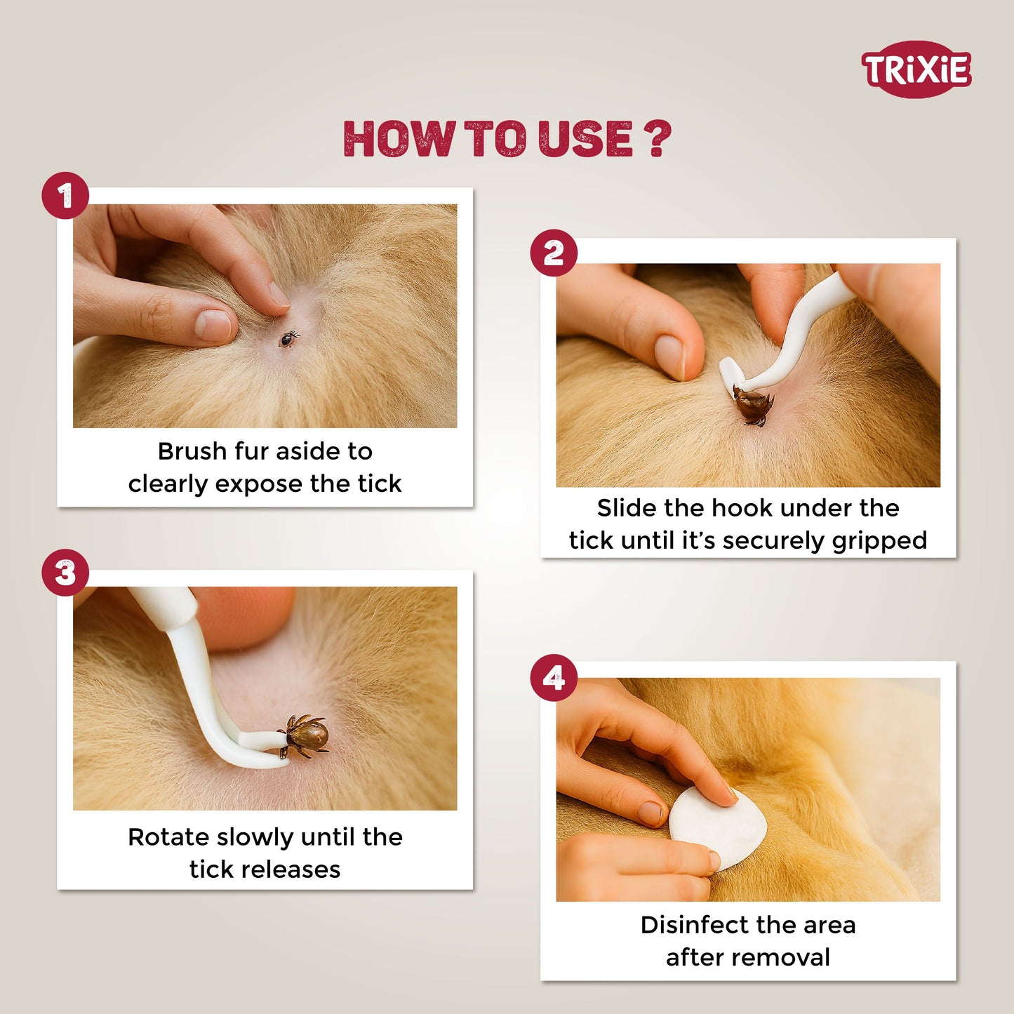 Trixie Tick Remover For Cats And Dogs White - Image 5
