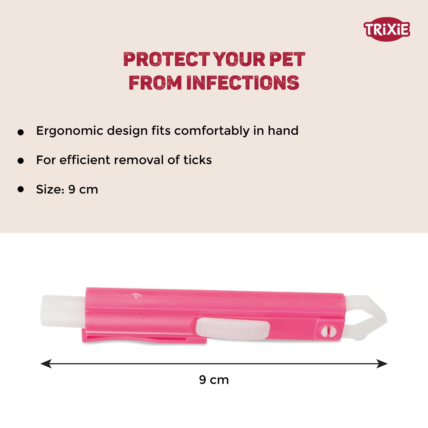 Trixie Tick Tweezers Plastic For Cats And Dogs Black And White - Image 5
