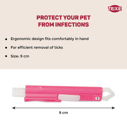 Trixie Tick Tweezers Plastic For Cats And Dogs White - Image 5