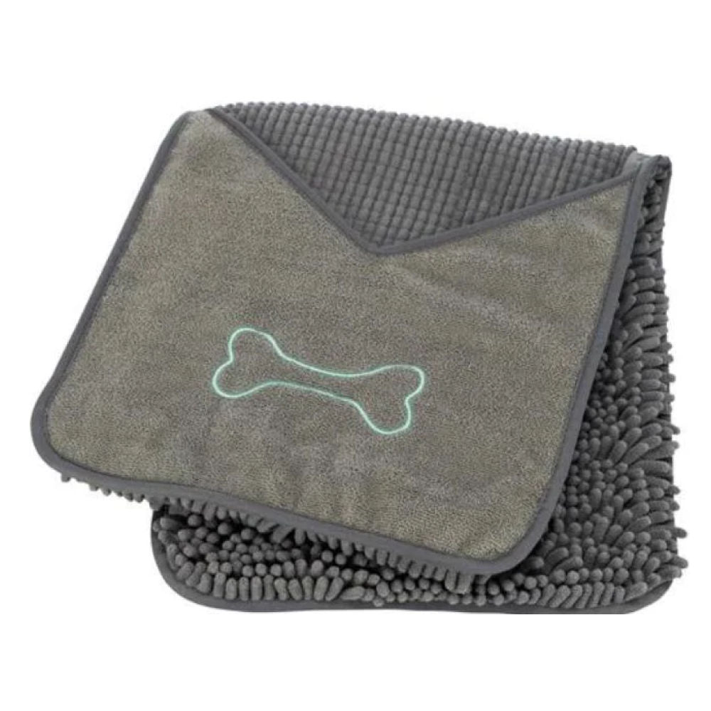 Trixie Towel with Mitt Pockets Microfibre for Dogs and Cats — back view