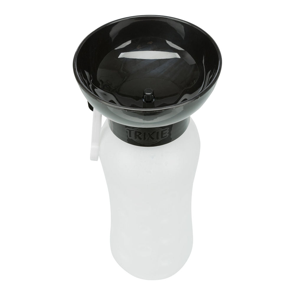 Trixie Travel Bottle With Bowl For Dogs And Cats Black