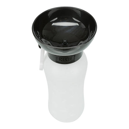 Trixie Travel Bottle With Bowl For Dogs And Cats Black