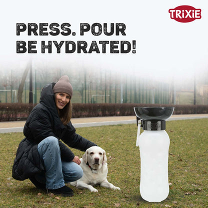 Trixie Travel Bottle With Bowl For Dogs And Cats Black - Image 5