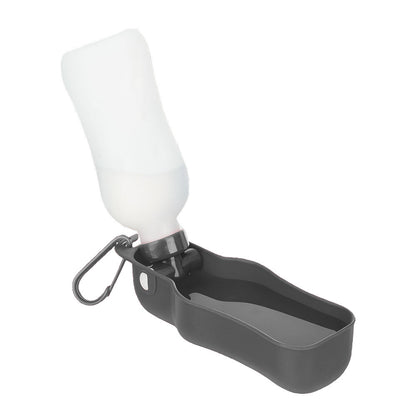 Trixie Travel Bottle With Bowl For Dogs And Cats Black And White