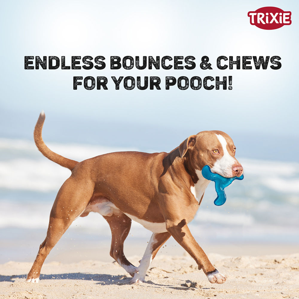 Trixie Triplex Bungee Boomerang Chew Toy for Dogs — side view