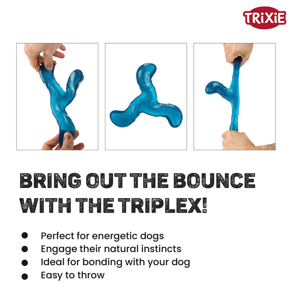 Trixie Triplex Bungee Boomerang Chew Toy for Dogs — detail shot
