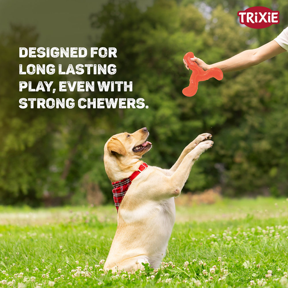 Trixie Triplex Bungee Boomerang Chew Toy for Dogs — detail shot