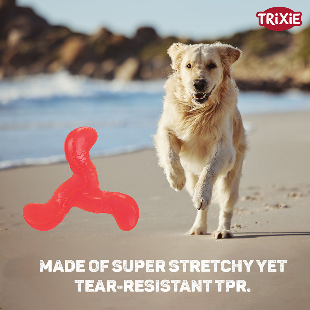 Trixie Triplex Bungee Boomerang Chew Toy for Dogs — detail shot