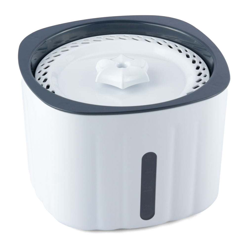 Trixie Water Drinking Fountain Flower For Dogs And Cats White And Grey