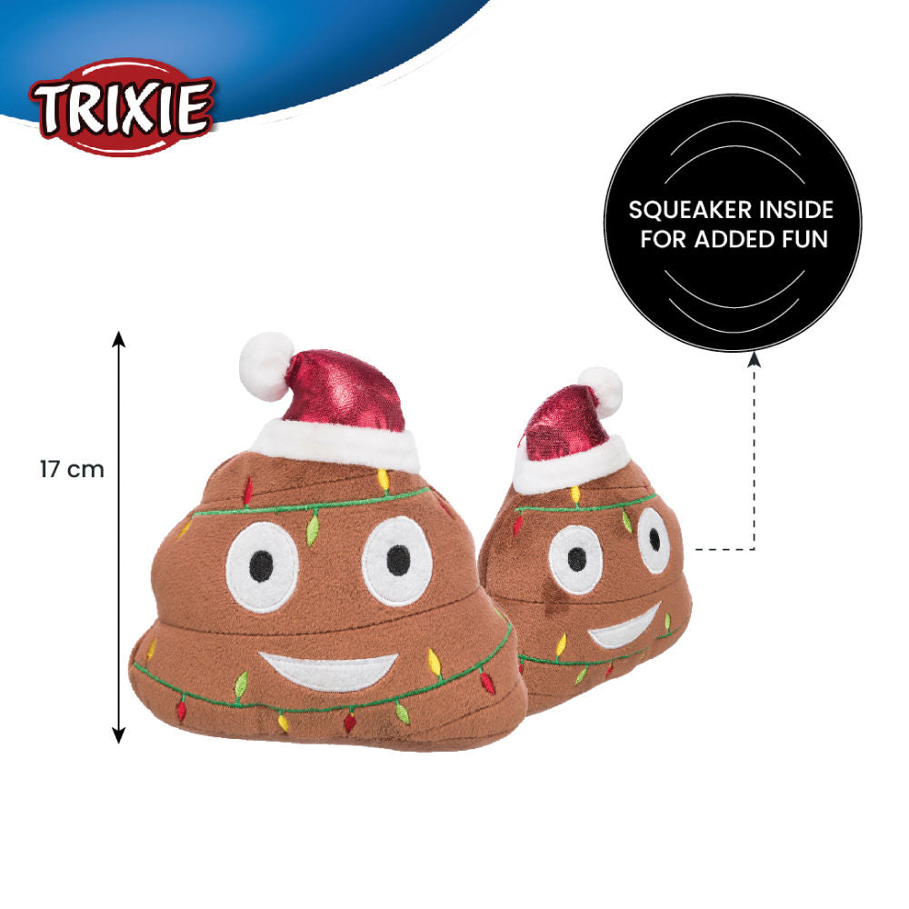 Trixie Xmas Emoticon Plush Toy for Dogs — back view