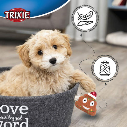 Trixie Xmas Emoticon Plush Toy for Dogs — in use