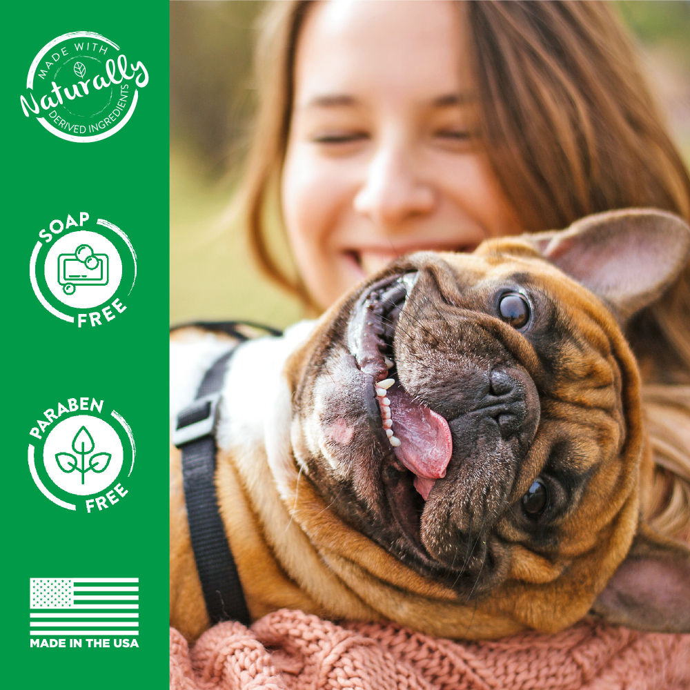 Tropiclean Papaya Mist Cologne Spray for Dogs and Cats — in use
