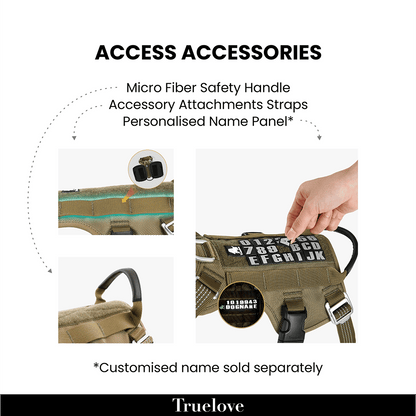 Truelove Escape proof harness for Dogs — back view