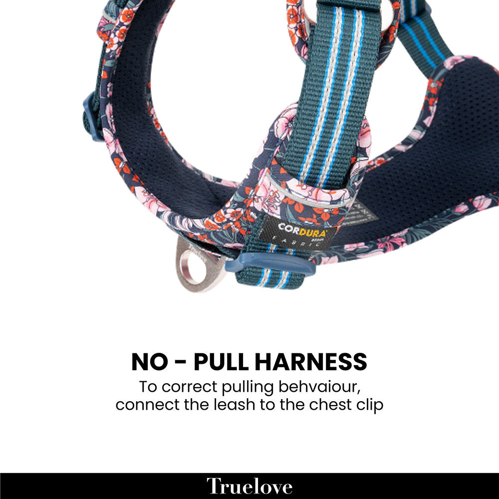 Truelove Floral No Pull Pet Harness for Dogs — back view