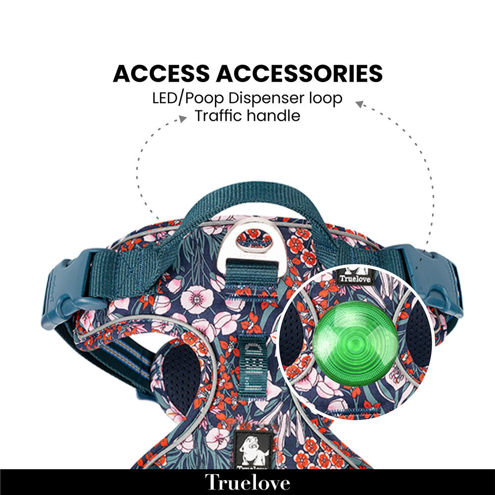 Truelove Floral No Pull Pet Harness for Dogs — in use
