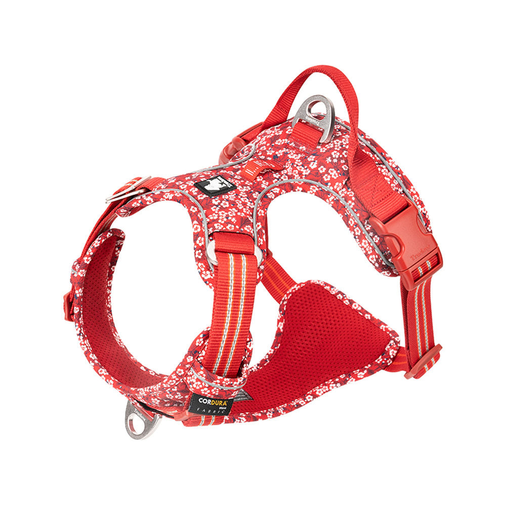 Truelove Floral No Pull Pet Harness For Dogs Poppy Red