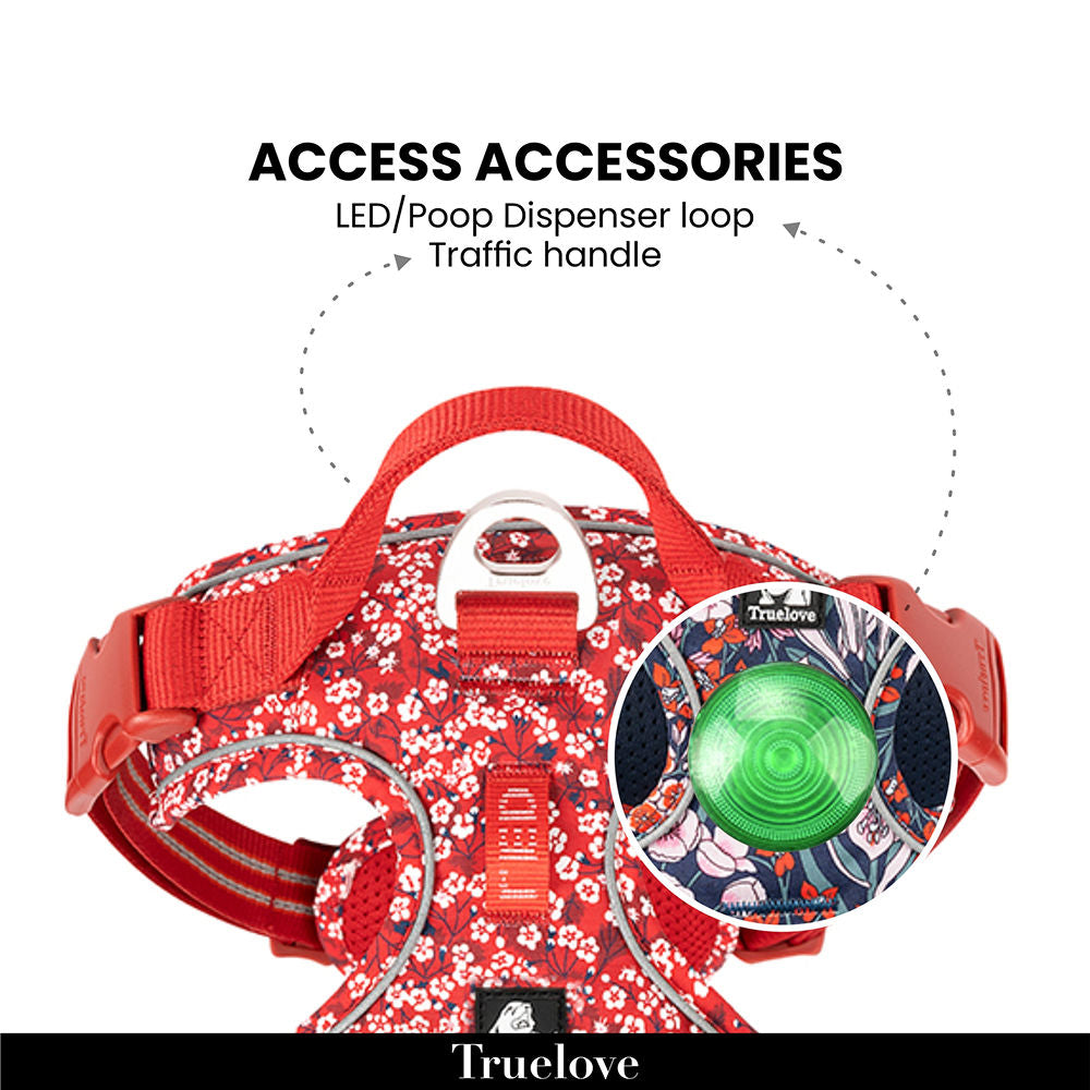 Truelove Floral No Pull Pet Harness for Dogs — side view