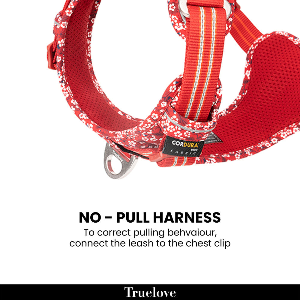 Truelove Floral No Pull Pet Harness for Dogs — back view