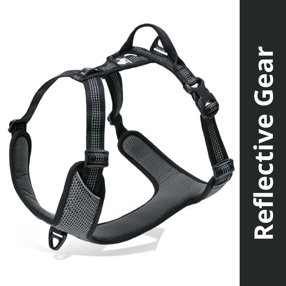 Truelove Harness With Reflective Fabric For Dogs Black