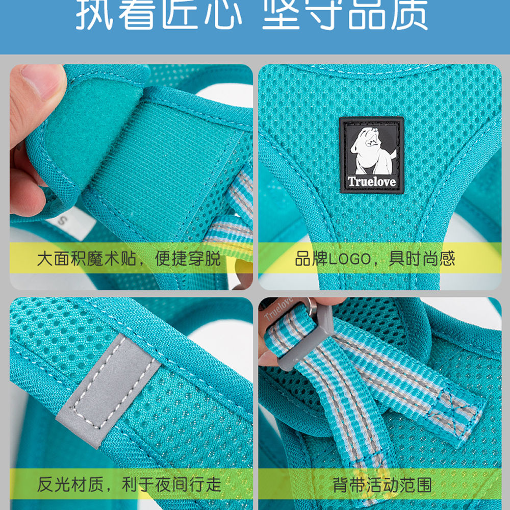 Truelove Mesh Harness & Leash Set for Cats and Small to Medium Dogs — in use