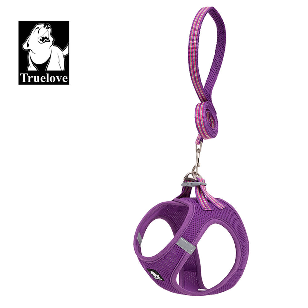 Truelove Mesh Harness & Leash Set for Cats and Small to Medium Dogs — side view