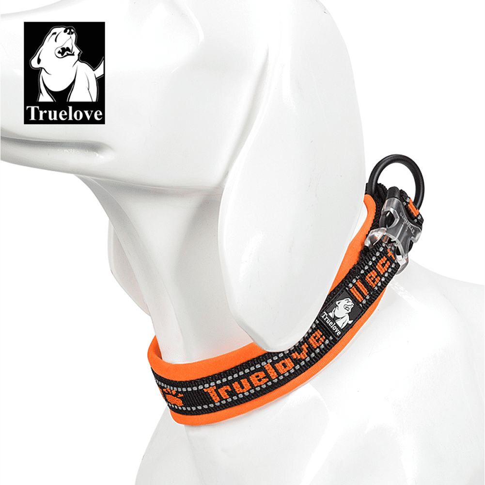 Truelove Neo Padded Collar For Dogs Black Orange