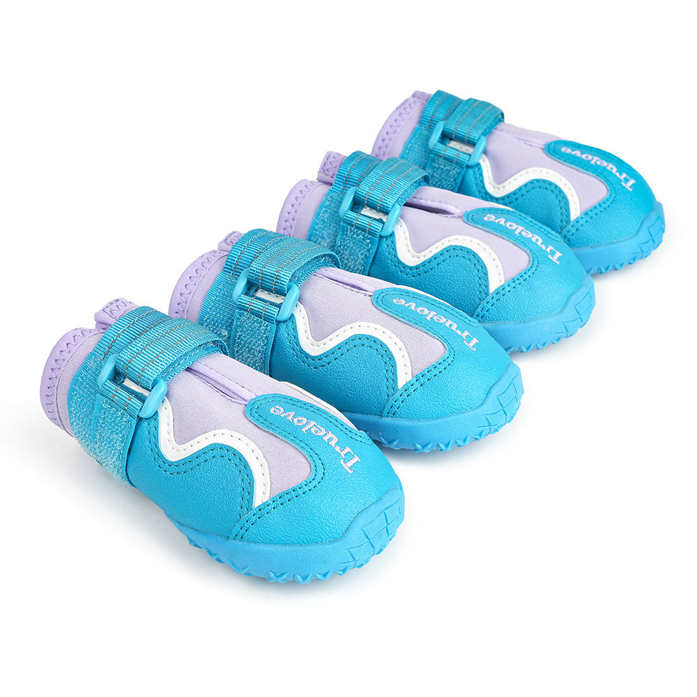 Truelove Reflective Waterproof And Tpr Sole Shoes For Dogs Algiers Blue Lavender Set Of 4 Copy