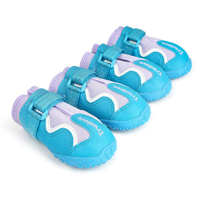 Truelove Reflective Waterproof And Tpr Sole Shoes For Dogs Algiers Blue Lavender Set Of 4 Copy