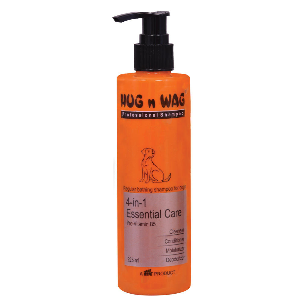 Ttk Hug n Wag Professional 4 in 1 Essential Care Shampoo with Pro Vitamin B5 for Dogs — side view