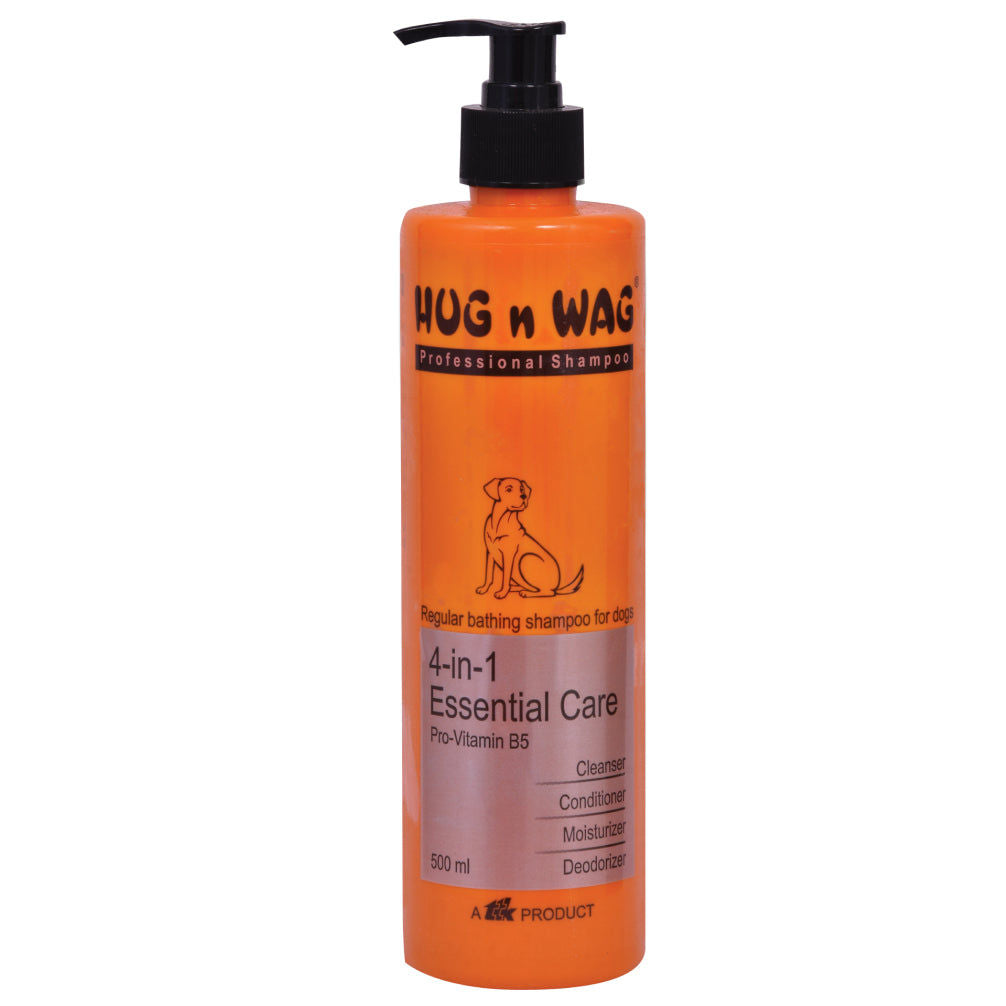Ttk Hug n Wag Professional 4 in 1 Essential Care Shampoo with Pro Vitamin B5 for Dogs — back view