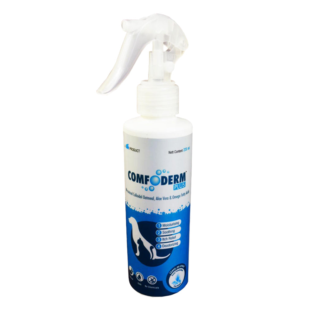 Ttk Comfoderm Plus Oatmeal Anti Itch and Deodorizing Spray for Dogs & Cats — side view