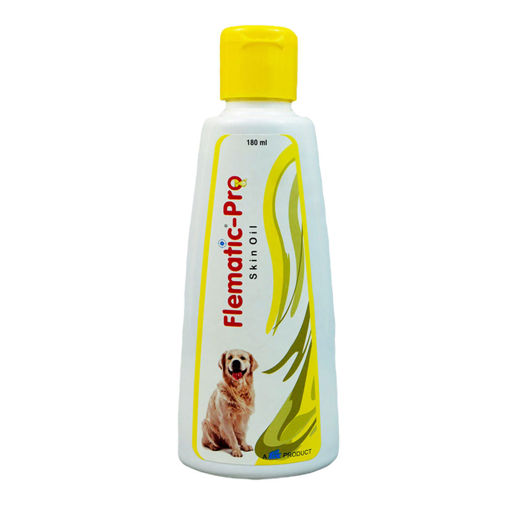 Ttk Flematic Pro Herbal Skin Massage Oil with Antibacterial Antifungal & Ectoparasiticide action for Dogs