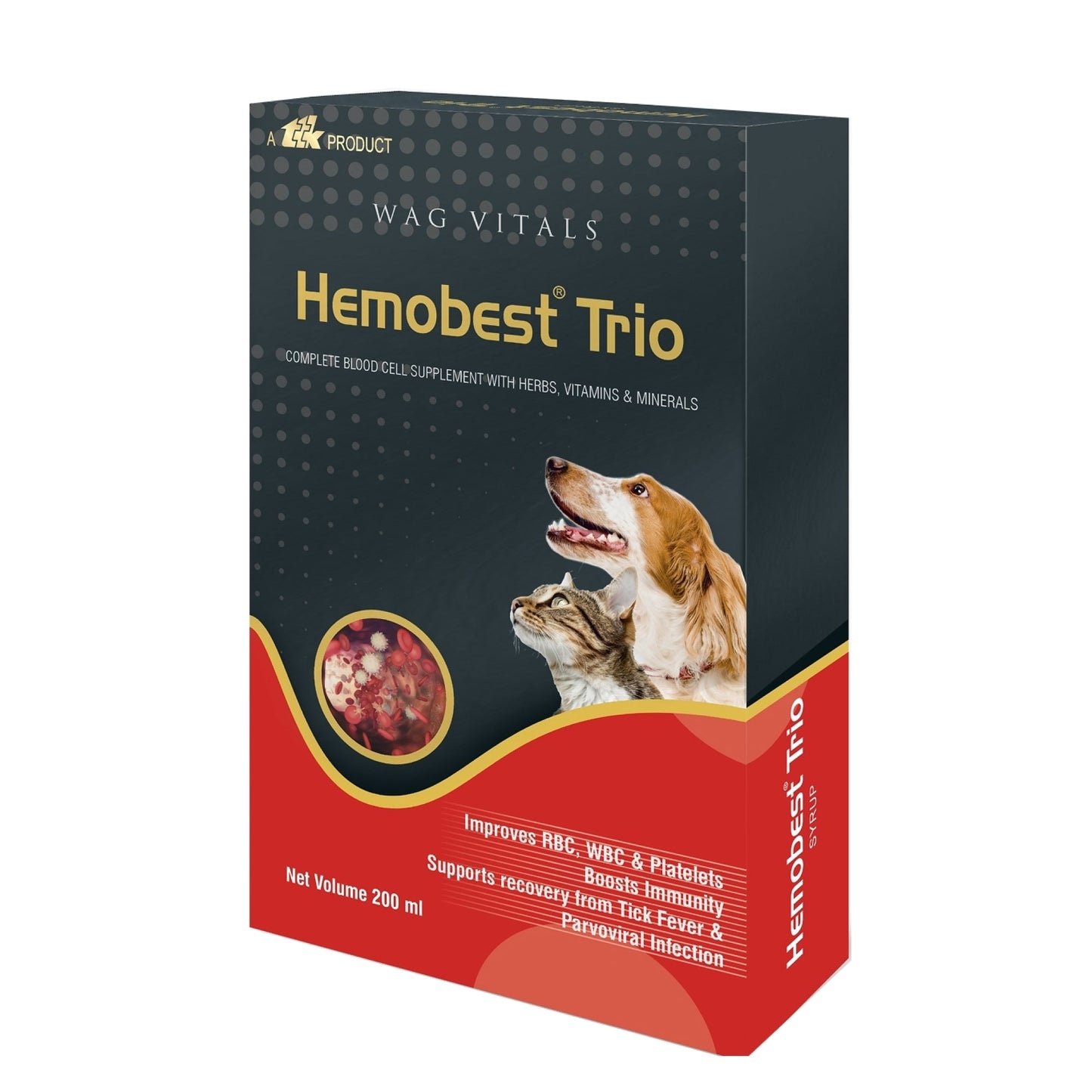 TTK Hemobest Trio RBC WBC and Platelets Enhancer for Dogs and Cats